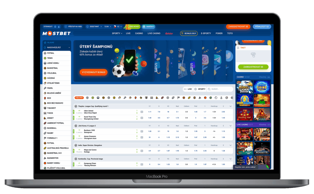 Mostbet Česko sportovní sázení kdekoliv